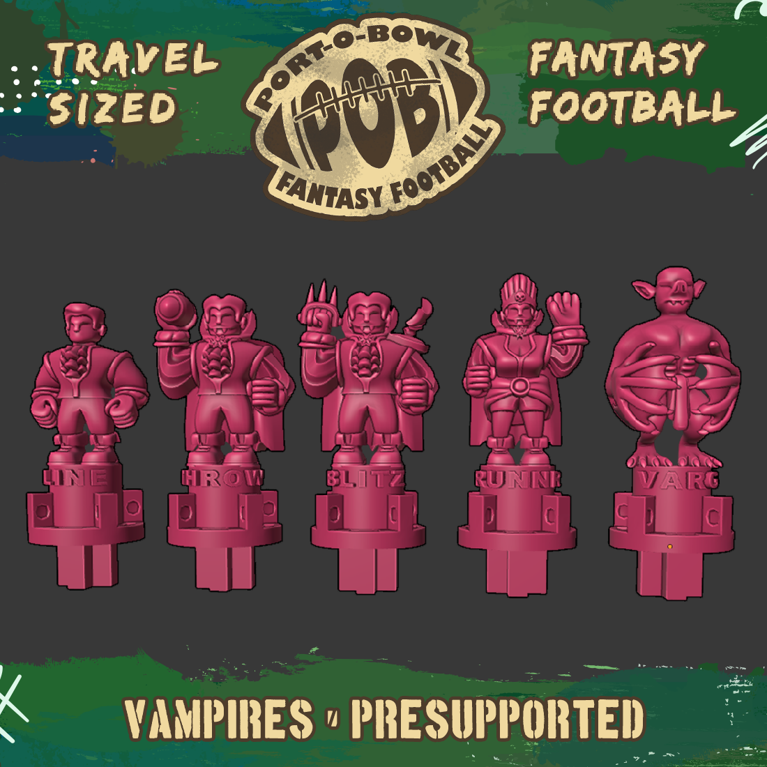 Port-O-Bowl: Travel-sized Fantasy Football Vampires Team